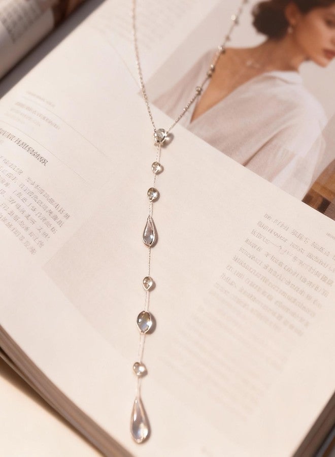 JAVARNV Dew Drop Necklace Long Necklace Choker Necklaces for Women Thin Rope Necklaces for Women Handmade Dew Jewelry Christmas Stocking Stuffers - Image 5